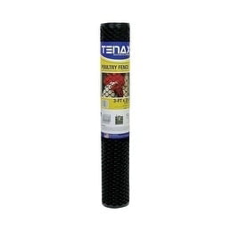 Tenax Poultry Fence, 25-ft x 3-ft, Black, Extruded Mesh Rolled Fencing