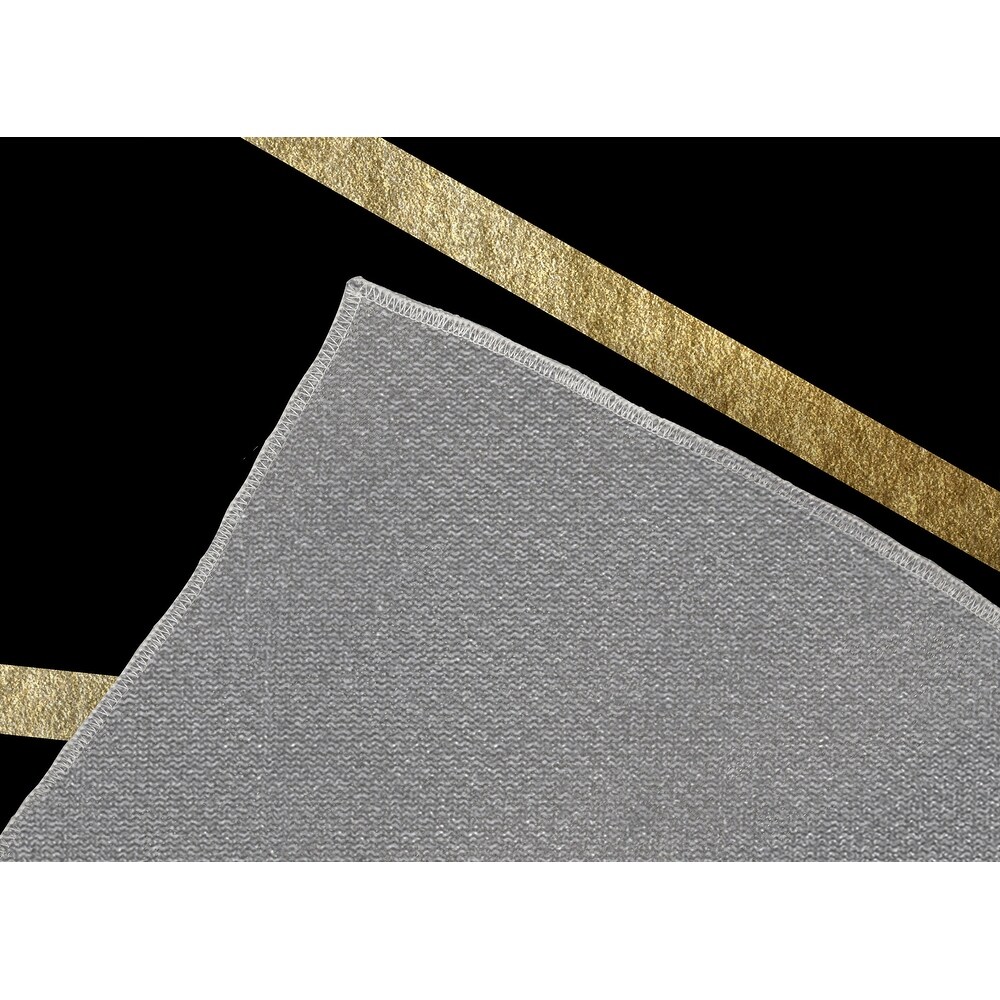 GEM BLACK   GOLD Outdoor Rug By Marina Gutierrez