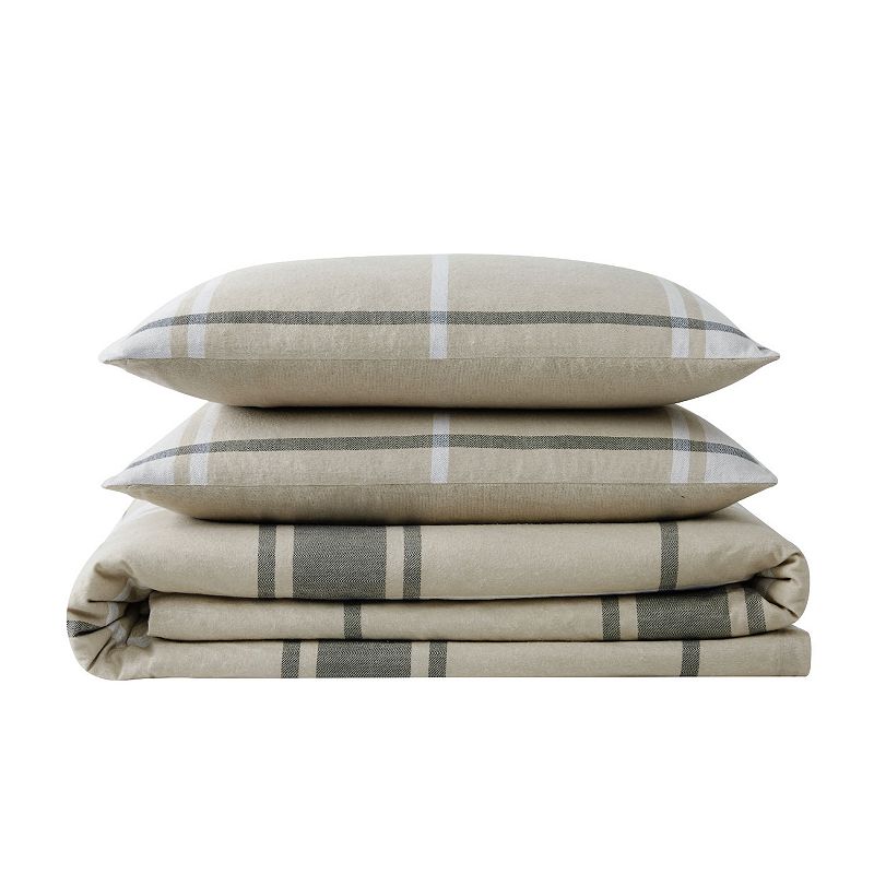 Truly Soft Preston Plaid Flannel Duvet Cover Set with Shams