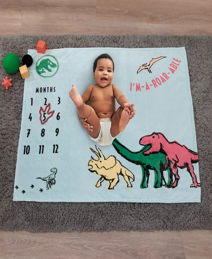 Welcome to the Universe Baby Jurassic World Milestone Baby Blanket