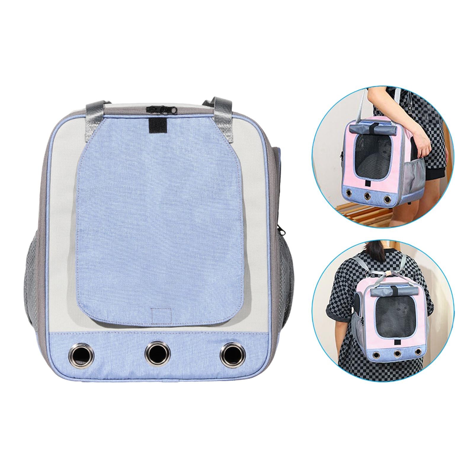 Portable Carrier Backpack Airline Approved Comfortable Breathable Bag Handbag for Dogs and Cats， Puppy Bunny Puppy Outdoor Walking ， Gray