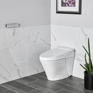 American Standard Advanced Clean 100 Spalet 12 in. Rough-In 1-piece 0.921.32 GPF Dual Flush Elongated Toilet in White Seat Included 297AA204-291