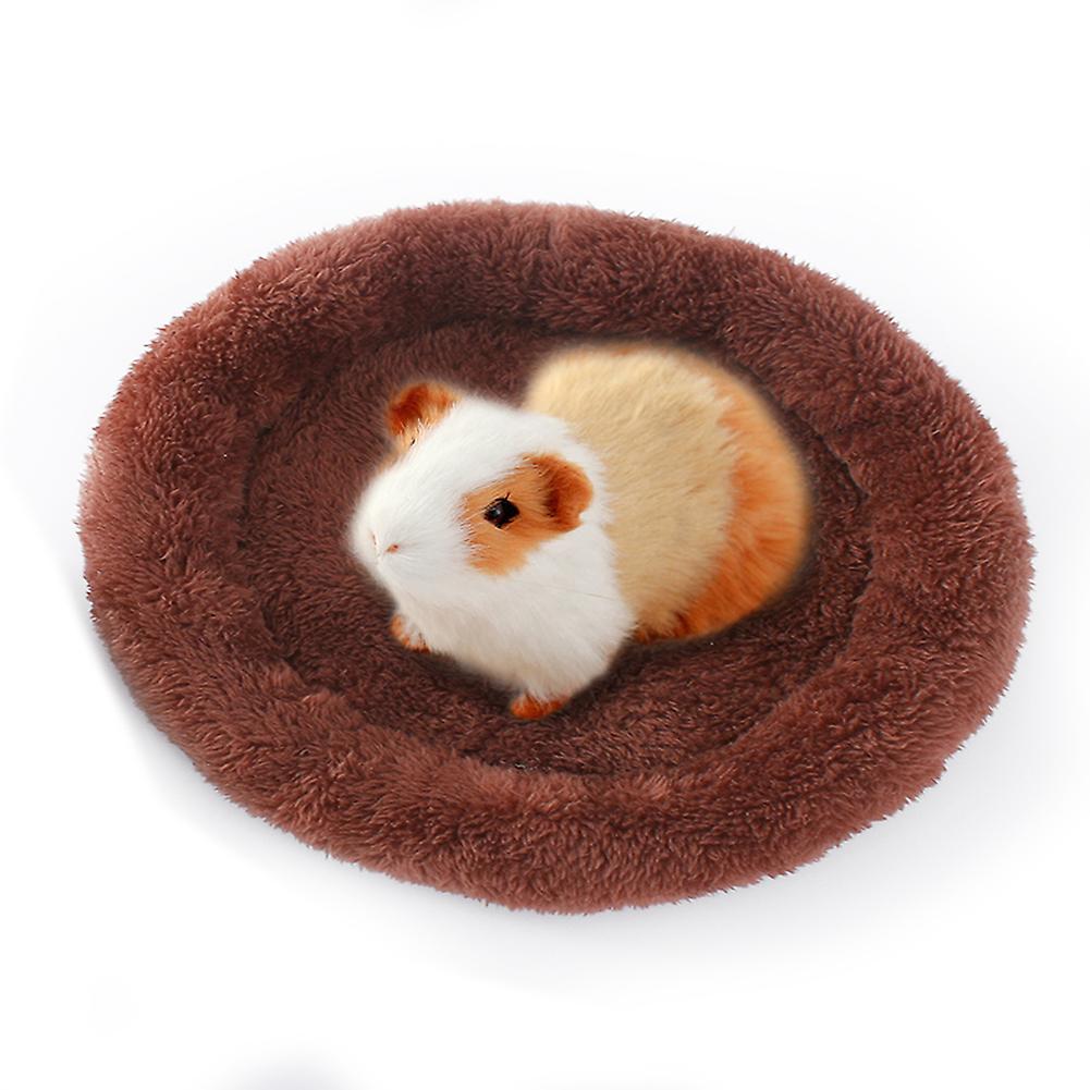 Coffee L Hamster Nest Pad Pet Nest Furry Warm Hedgehog Chinchillas Rabbit Pet Bed