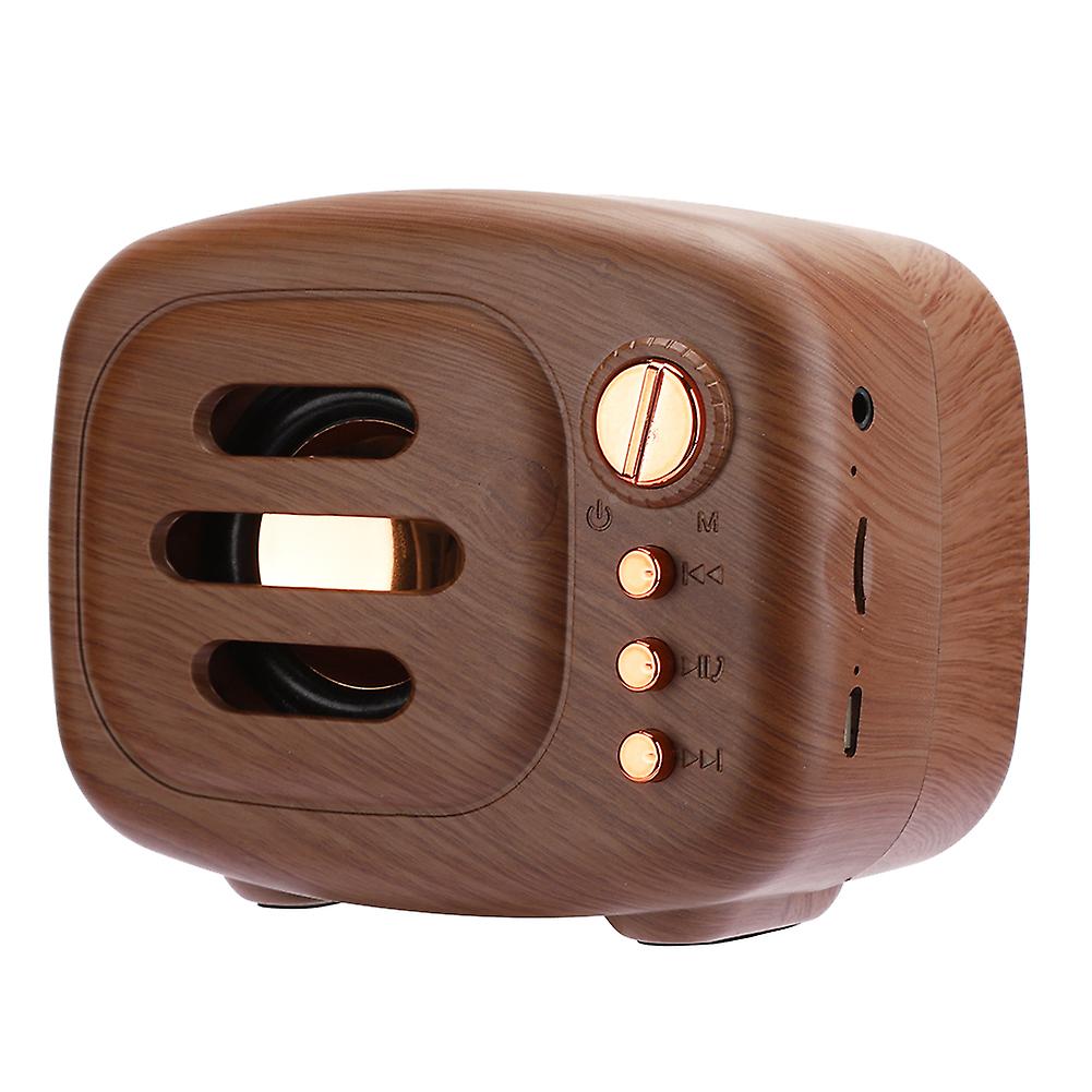 B11 Portable Mini Wireless Bluetooth Bt 5.0 Stereo Speaker Support For Memory Cardwood Grain