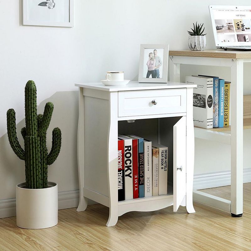 BreeBe Nightstand with Storage Cabinet