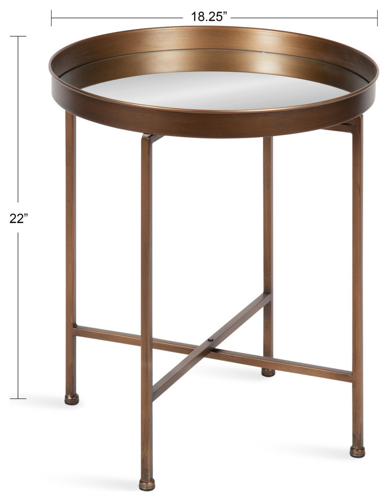 Celia Round Metal Side Table   Transitional   Side Tables And End Tables   by Uniek Inc.  Houzz