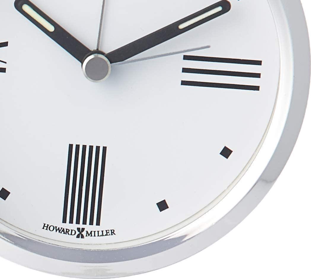 Howard Miller 645397 6-1/2 X 4-1/2 Tribeca Aluminum Analog Table Top Clock  Silver