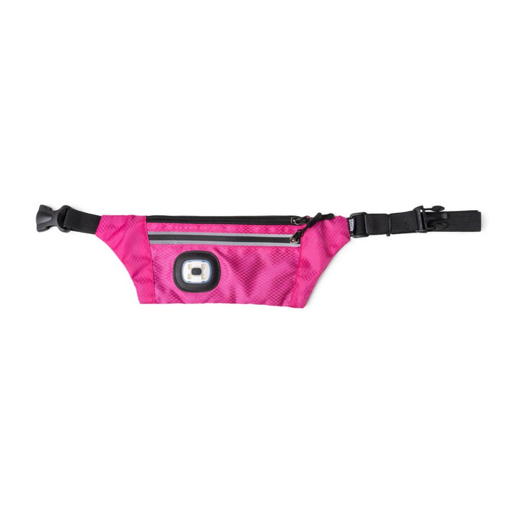 DM Merchandising  Night Scope Sling Bag with Reflective Zippers in Pink