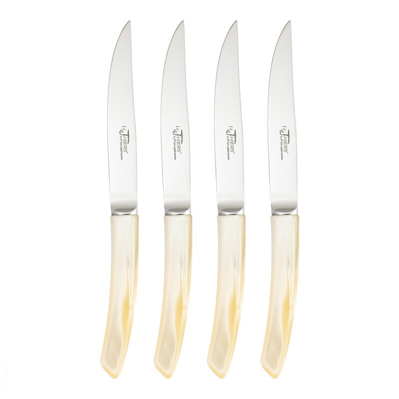 Au Nain Le Thiers Steak Knives with Champagne Handles  Set of 4