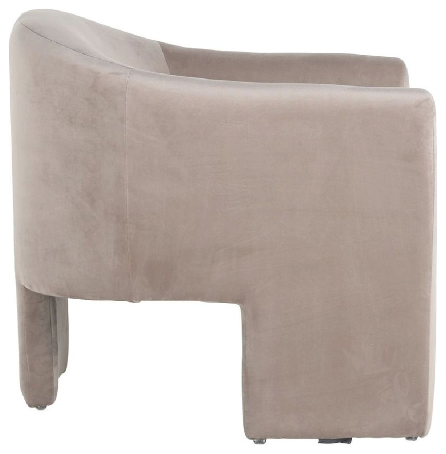 Modern Velvet Accent Armchair  OROA Charmaine   Midcentury   Armchairs And Accent Chairs   by Oroa   Distinctive Furniture  Houzz