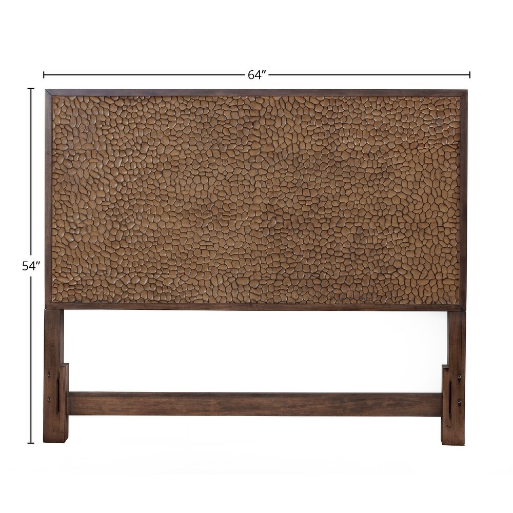 Alpine Furniture Brown Pearl Headboard  Brown Bronze