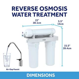 PUR 3-Stage Universal 23.3 GPD Reverse Osmosis Water Filtration System with Faucet PUN3RO