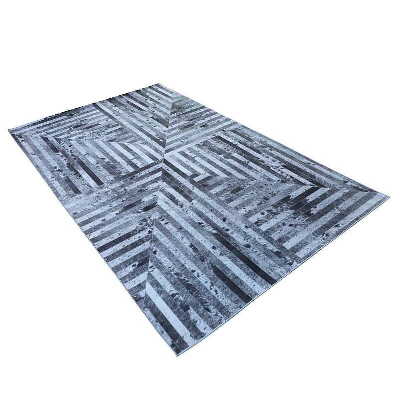 Walk on Me Faux Cowhide Digital Printed Patchwork Caught in the Crosshairs Indoor Area Rug