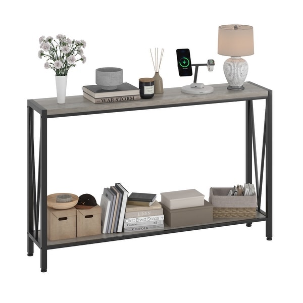 Grey Console Table， 47.2