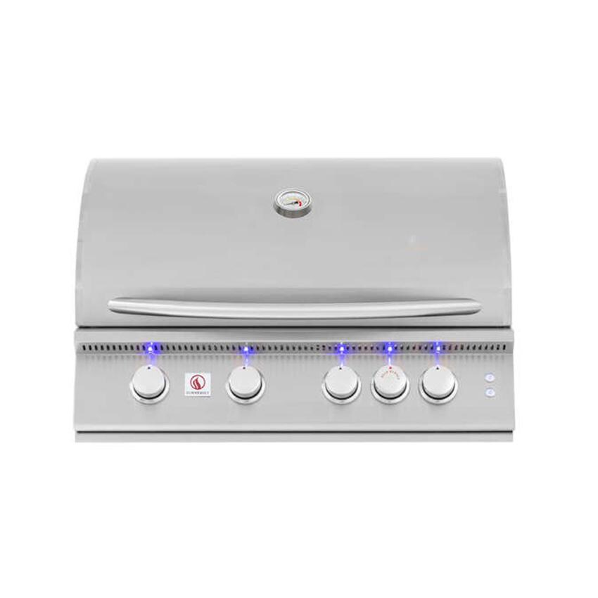 Summerset Sizzler Pro 32-Inch 4-Burner Built-In Natural Gas Grill With Rear Infrared Burner