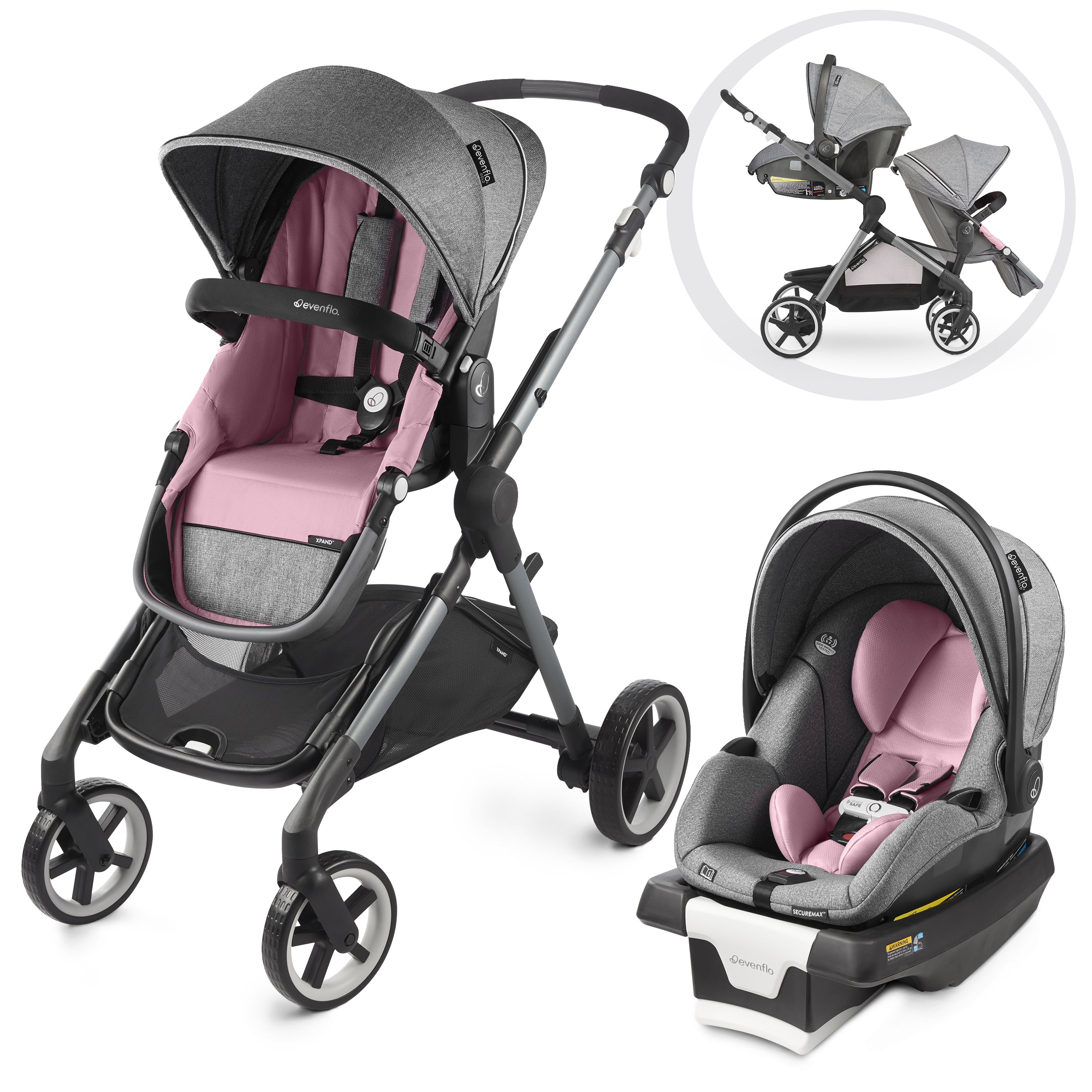 Pivot Xpand Travel System with SecureMax Infant Car Seat incl SensorSafe