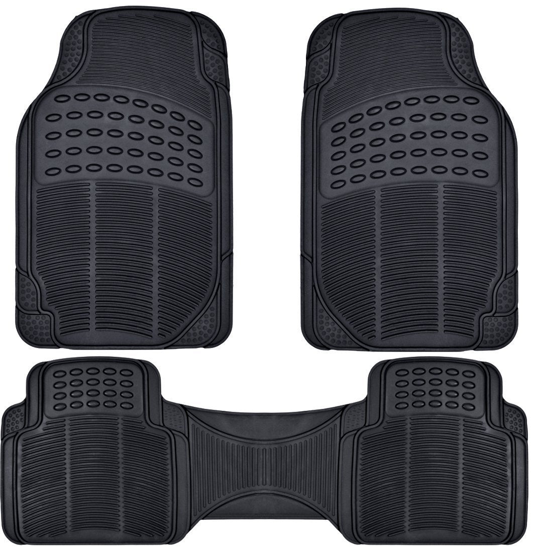 BDK Car Floor Mats with Cargo Mat， All Around Utility Trunk Mat， 3 Colors