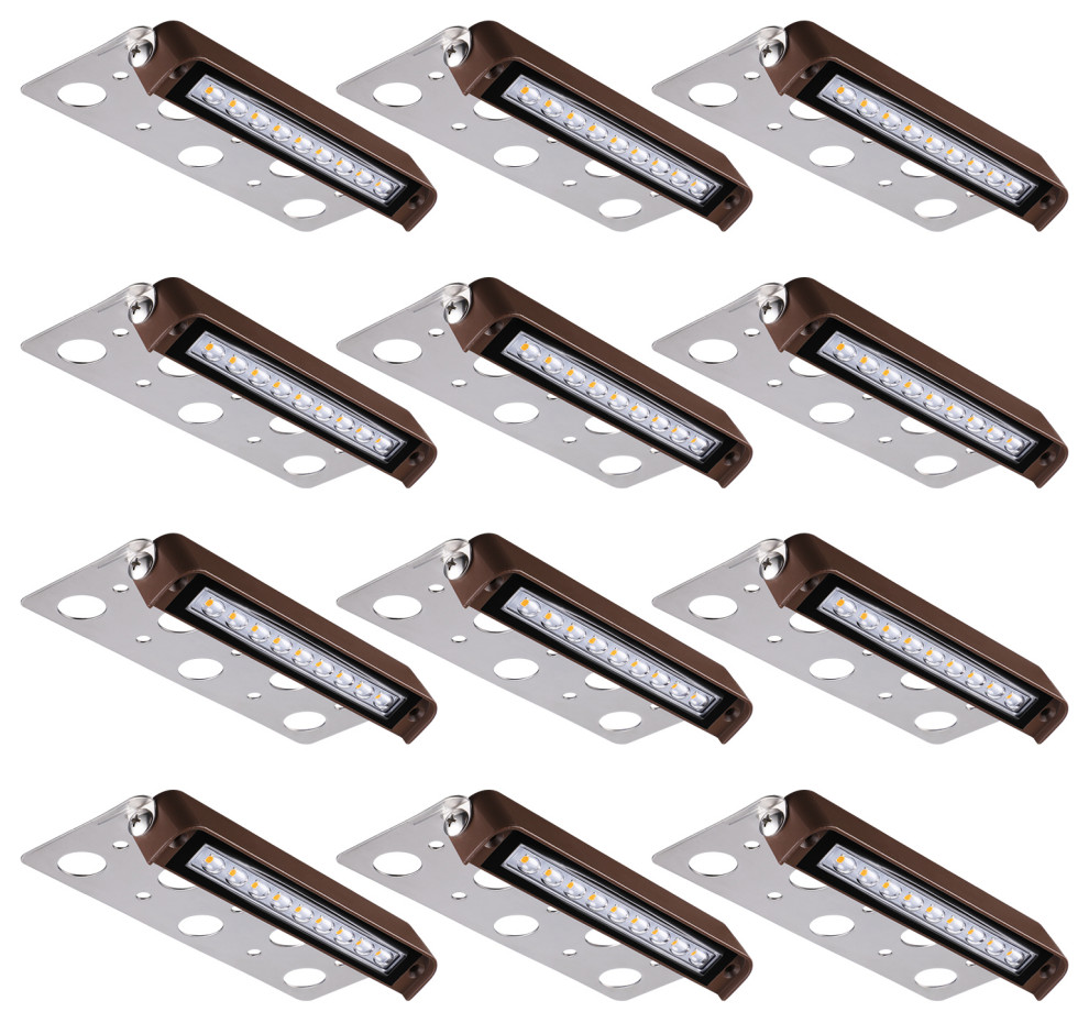 12 Pack 7 quotLow Voltage Integrated LED Step Light  2700K   Transitional   Stair And Step Lights   by W86 Trading Co.  LLC  Houzz