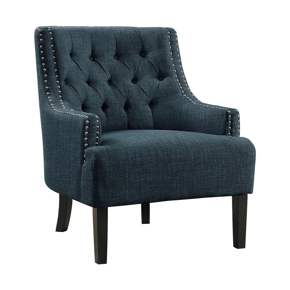 Lorenzi Upholstered Button tufted Accent Chair