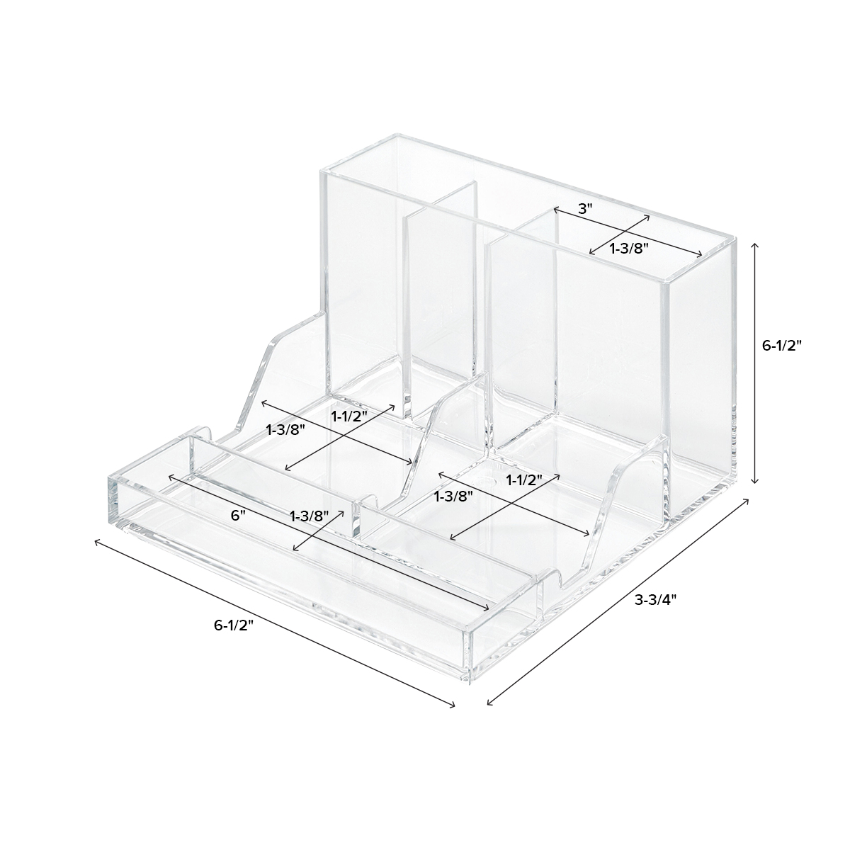 iDesign Clarity Stackable Makeup Organizer