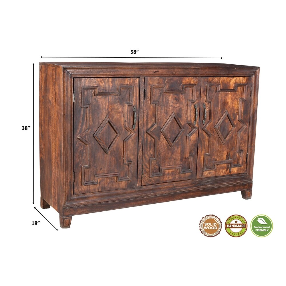 Aubrey 3 Door Diamond Sideboard   58\