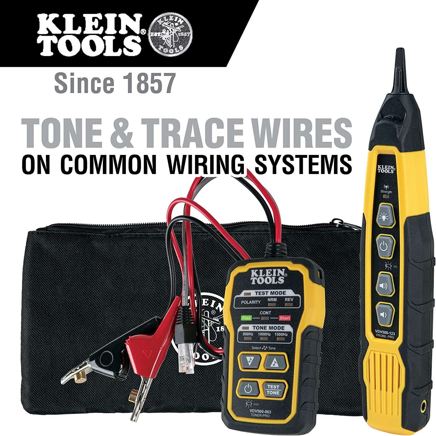 Klein Tools VDV500-820 Cable Tracer with Probe Tone Pro Kit for Telephone， Internet， Video， Data and Communications Cables