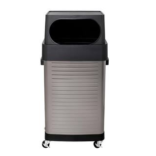 Seville Classics 17-Gallon UltraHD Commercial Stainless Steel Trash Bin TRCK15933