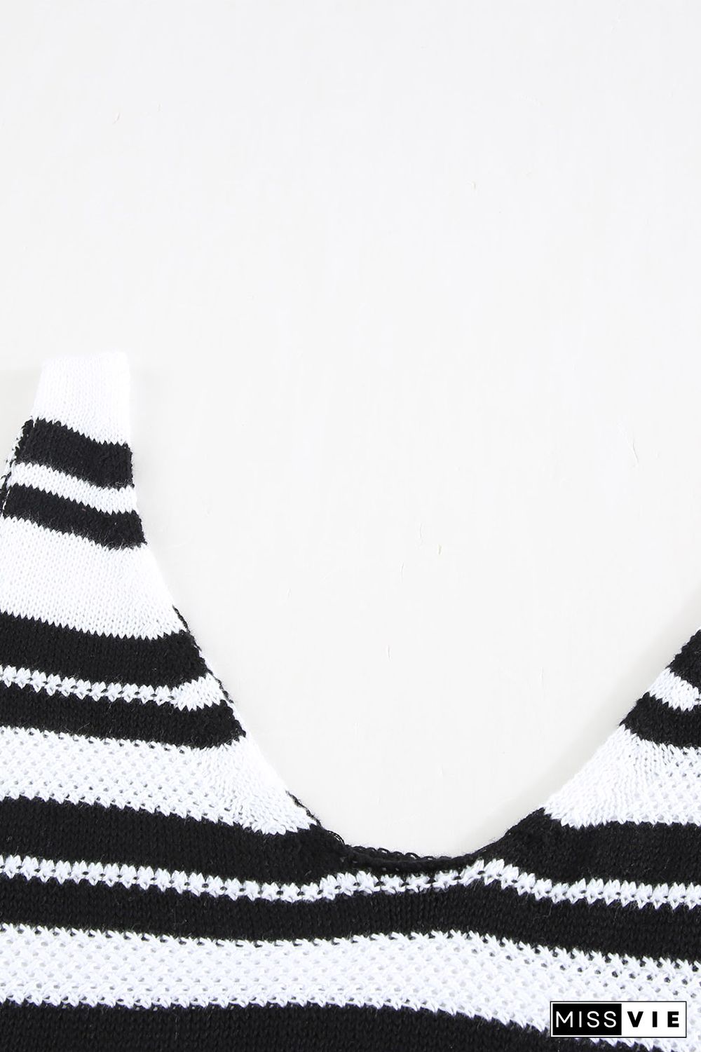 Black White Striped Tank Top