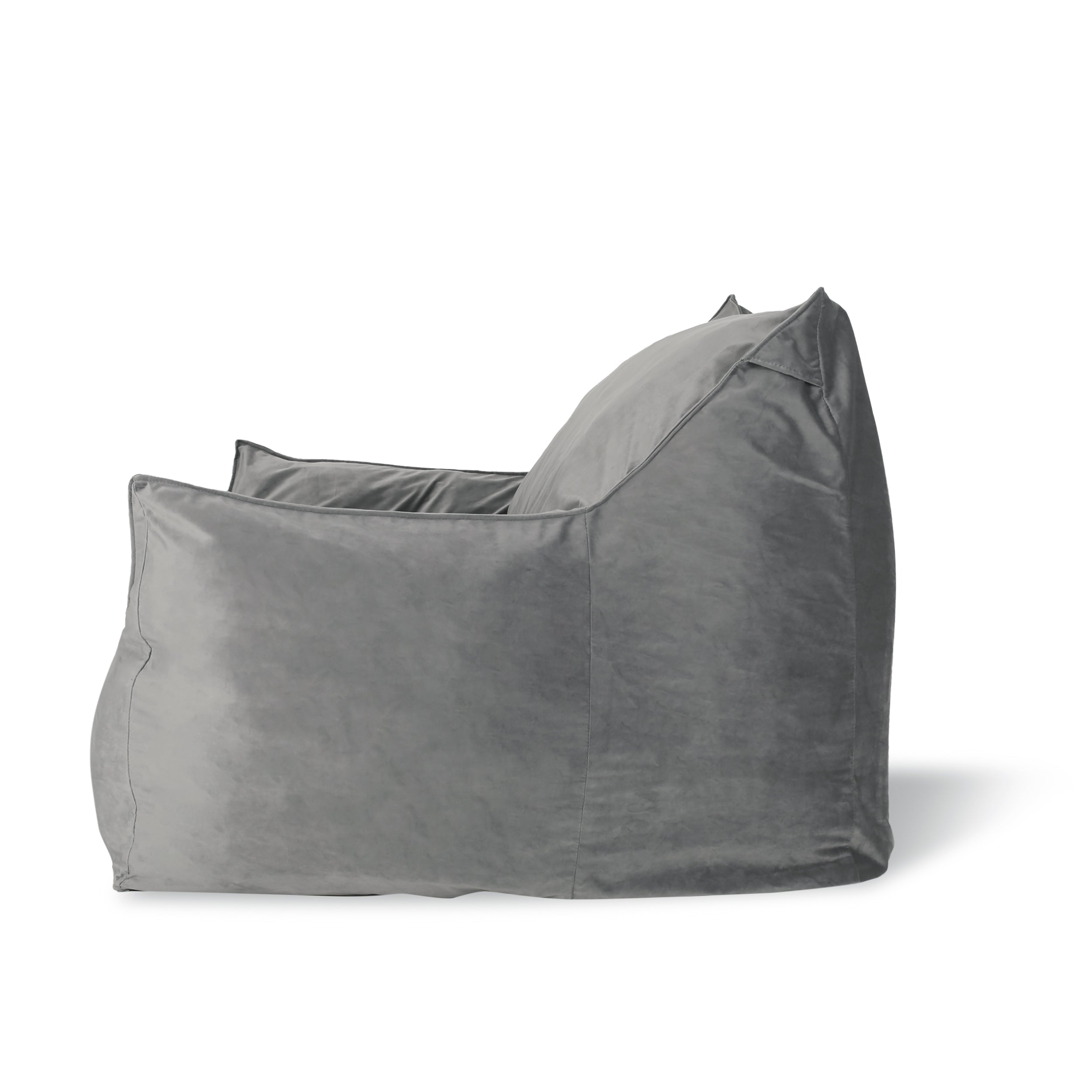 Ehlen Modern Velveteen Bean Bag Chair with Armrests