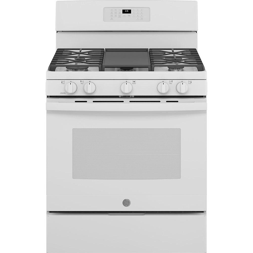 GE 30-inch Freestanding Gas Range with Self-Clean Oven JCGB660DPWW