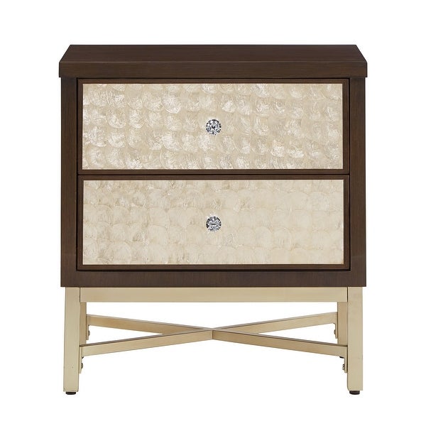 Corrianna Accent End Table with 2 Shell Front Drawers by iNSPIRE Q Bold