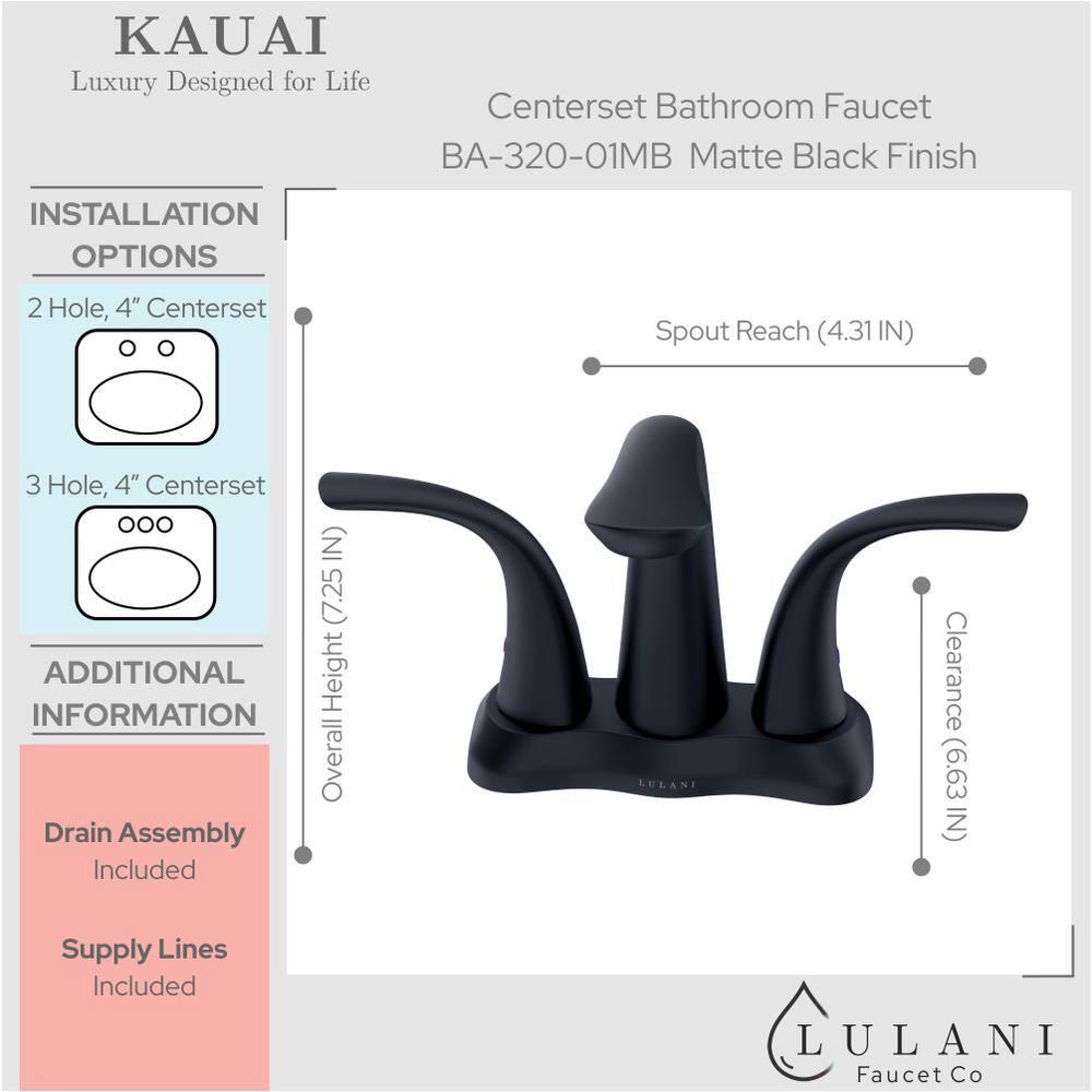 Lulani Kauai Centerset bathroom faucet