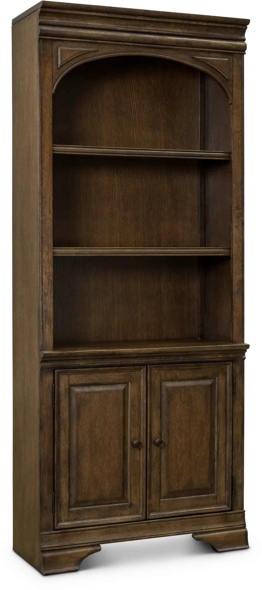 Arcadia Chestnut Brown Bookshelf with Doors