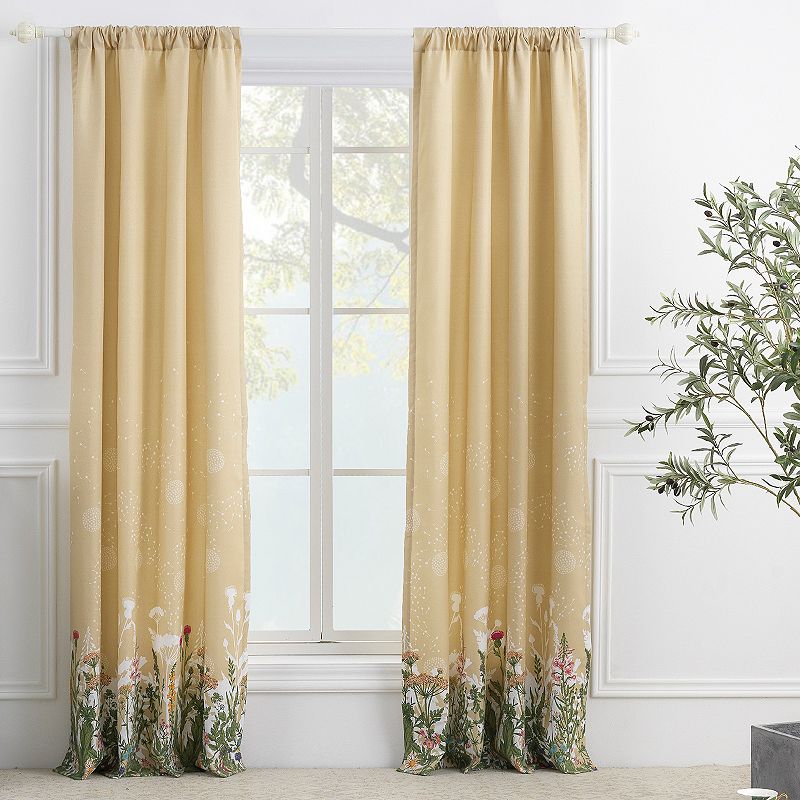 Barefoot Bungalow 2-pack Dandelion Window Curtain Set