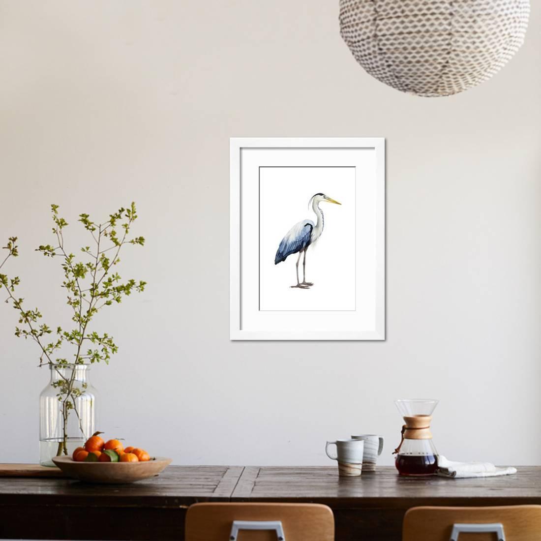 Seabird Heron II， Animals Framed Art Print Wall Art by Grace Popp Sold by Art.Com