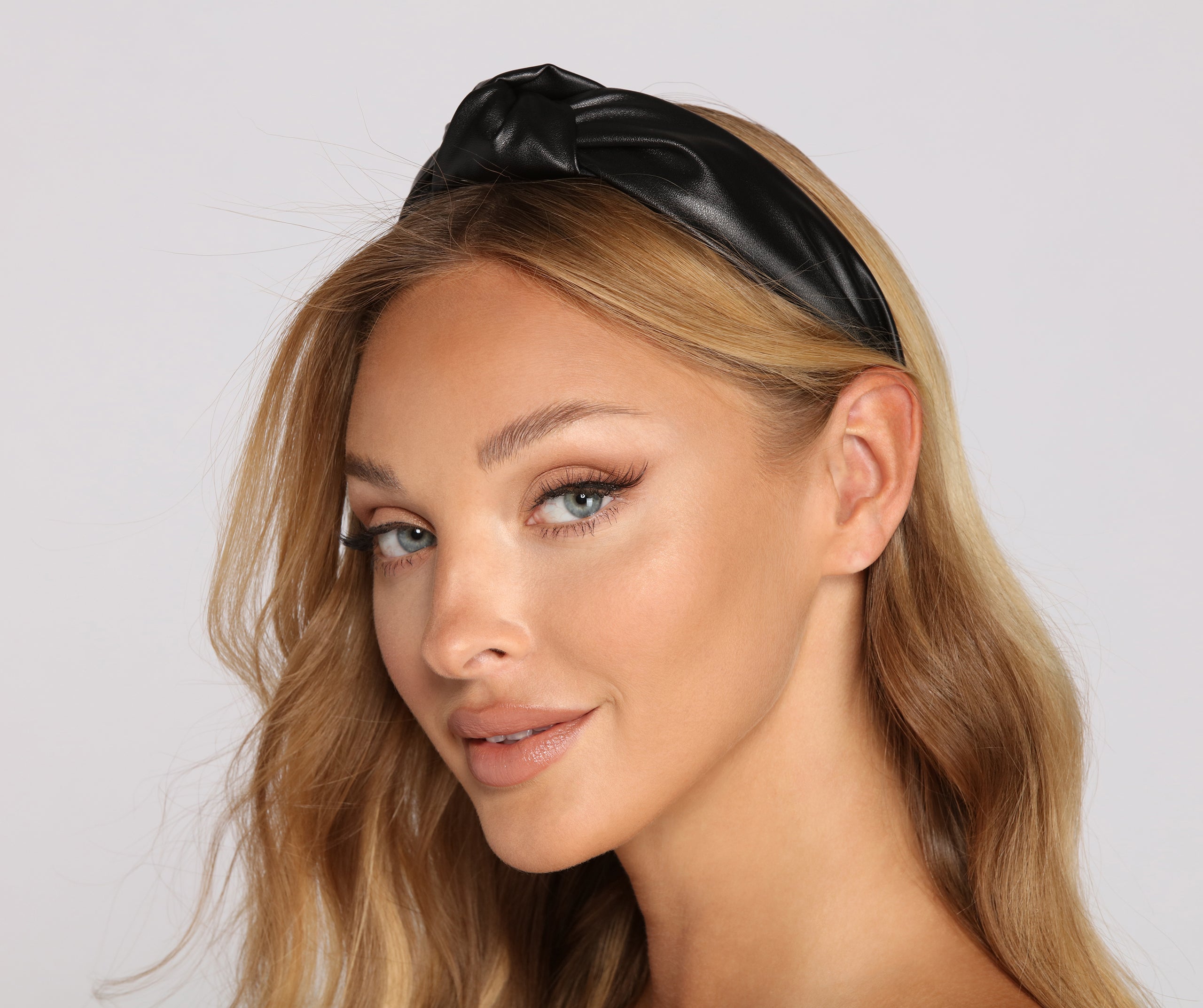 Faux Leather Twist Knot Headband