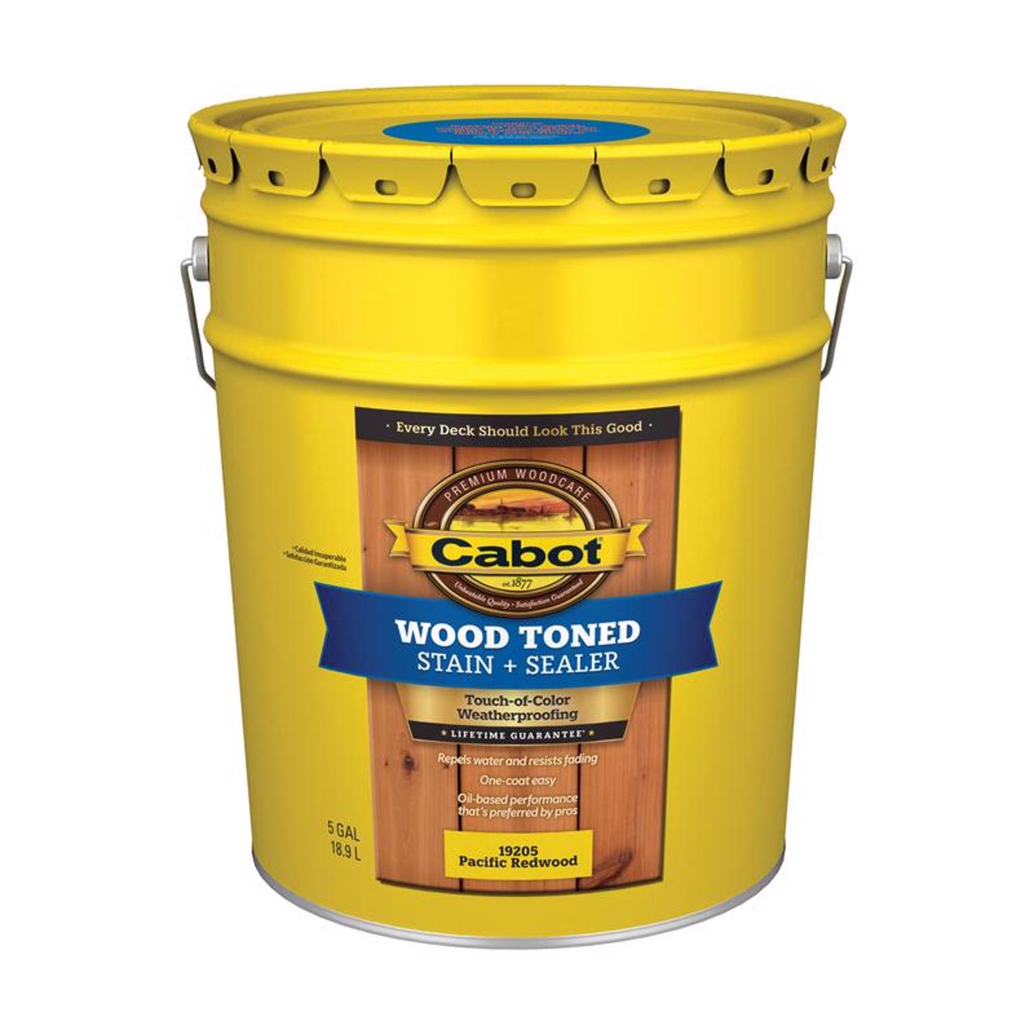 Cabot Wood Toned Low VOC Transparent Pacific Redwood Oil-Based Deck and Siding Stain 5 gal