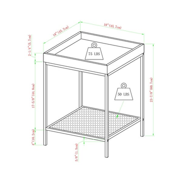 Middlebrook Edelman Industrial Tray Top Side Table