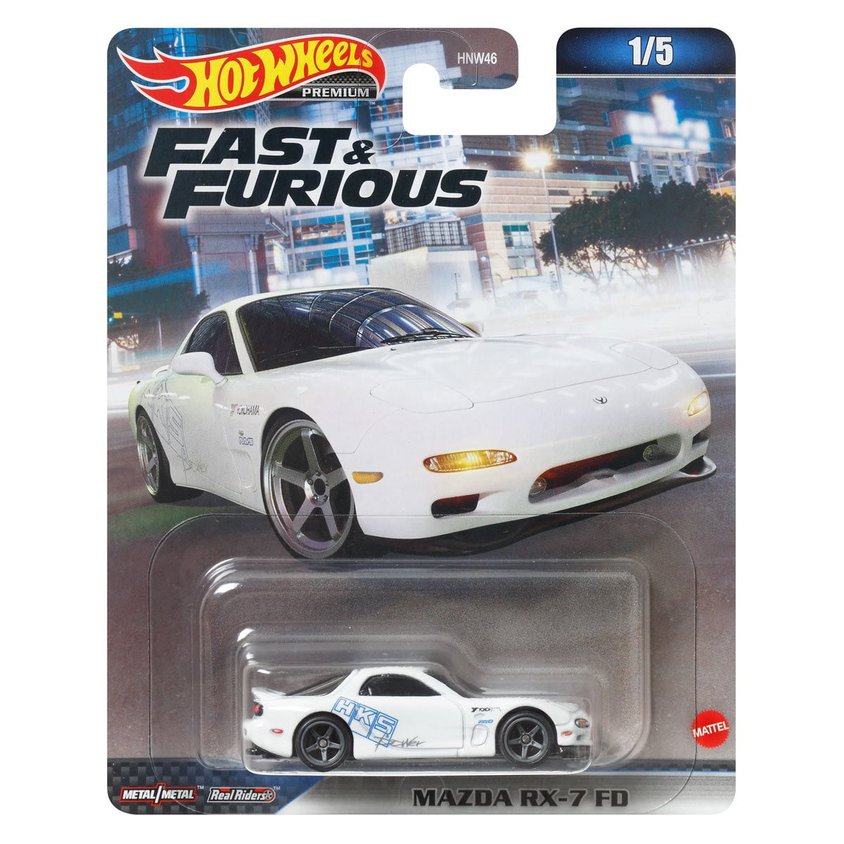 2023 Hot Wheels Fast and Furious Premium Set of 5， 1/64 Diecast Model Cars HNW46-956A