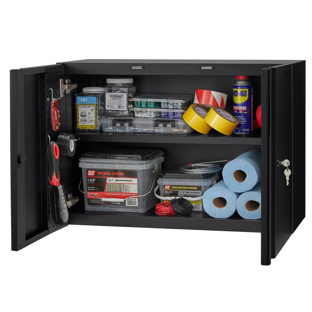 Husky 4-Piece Extra Wide Heavy Duty Welded Steel Garage Storage System in Black (106 in. W x 82 in. H x 24 in. D) HTC410120-EX