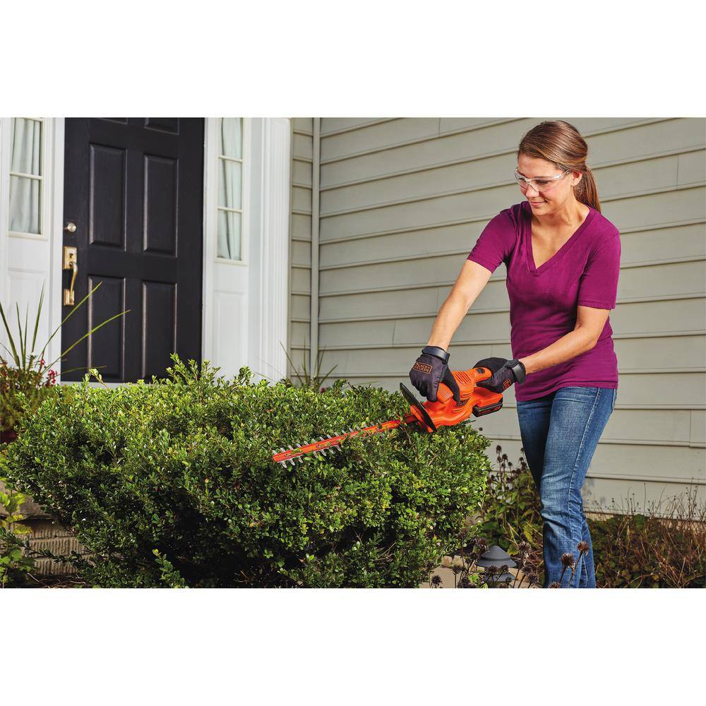 BLACK+DECKER 20V MAX Cordless Battery Powered Hedge Trimmer Kit with (1) 1.5Ah Battery  Charger LHT218C1