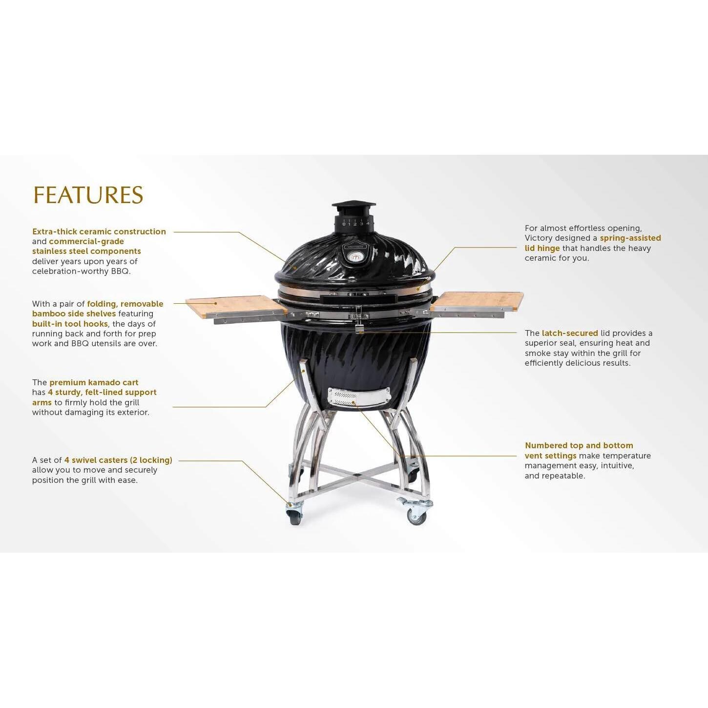 Victory 21-Inch Kamado Grill w/ Cart