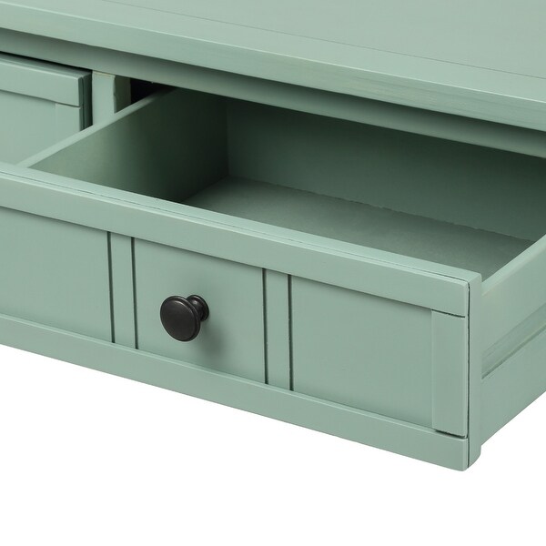 Merax 2-Drawer Console Table with Bottom Shelf