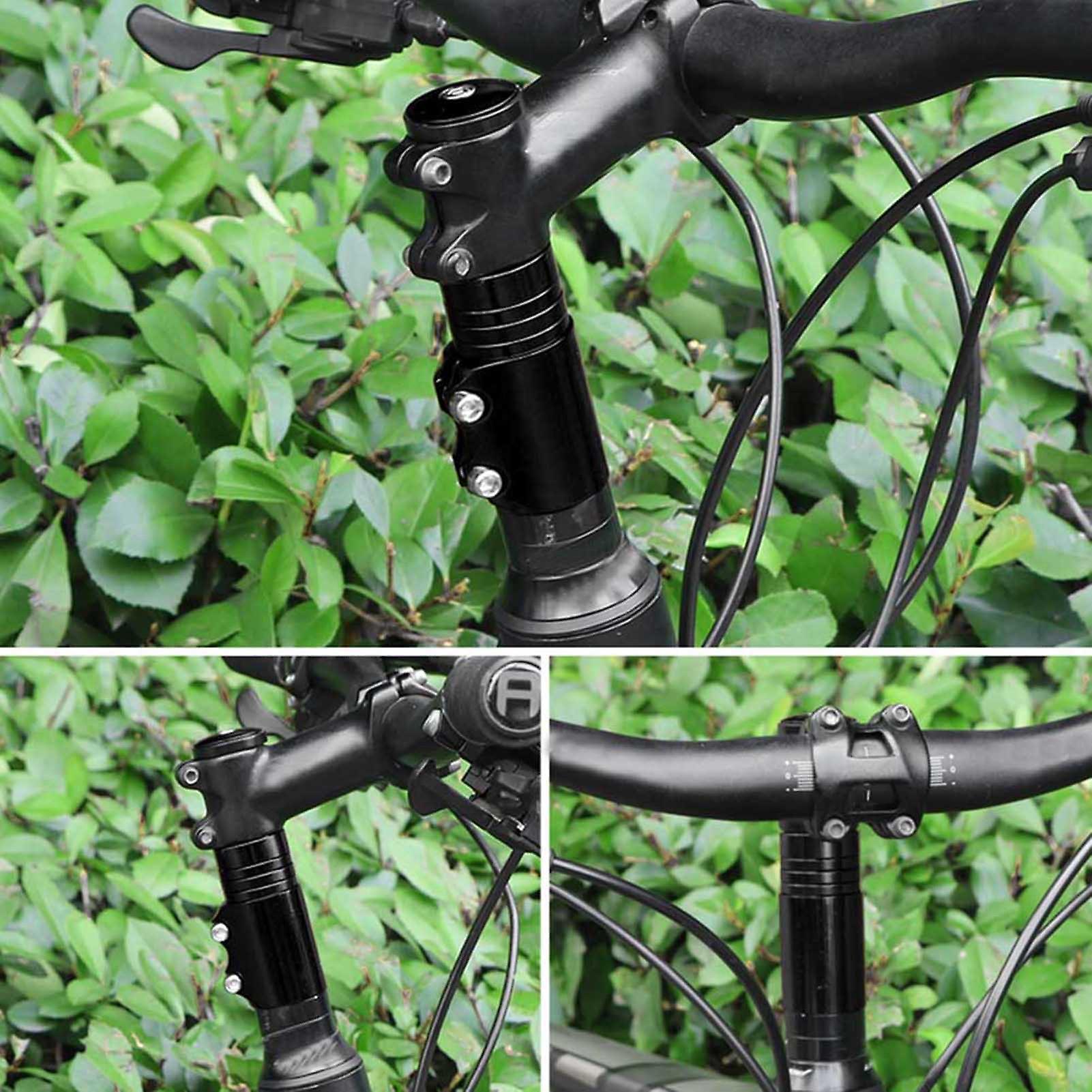 Aluminum Alloy Mountain Bike Bicycle Stem Extender Handlebar Stem Riser (black)