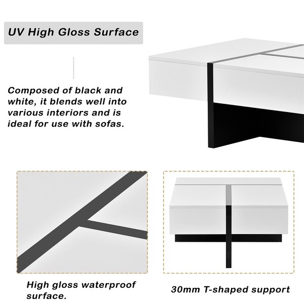 Modern High Gloss Surface End Table