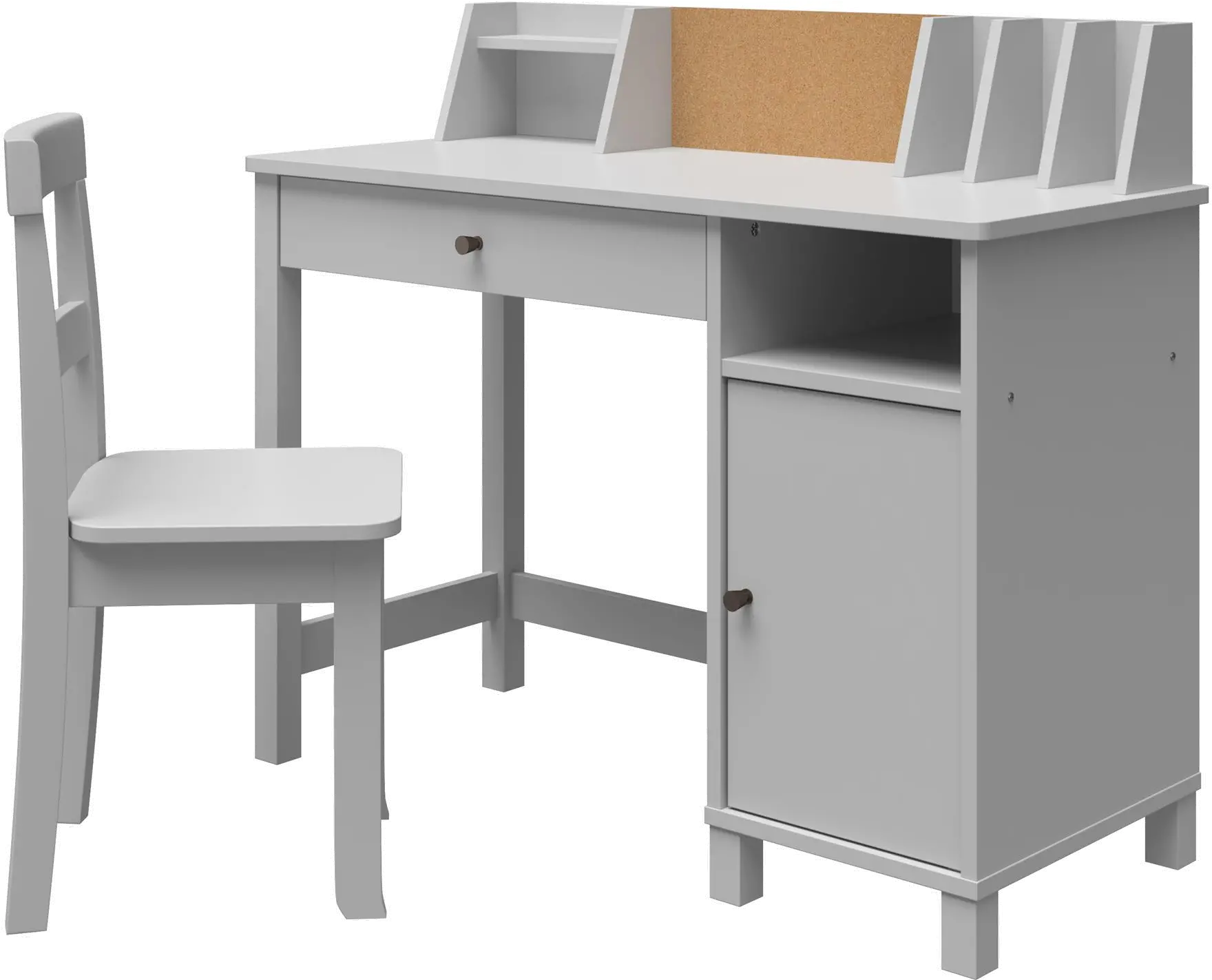 Abigail Kids Gray Desk with Chair