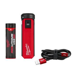 MW 1100 Lumens LED USB Rechargeable Twist Focus Flashlight with REDLITHIUM USB Charger and Portable Power Source Kit 2161-21-48-59-2013