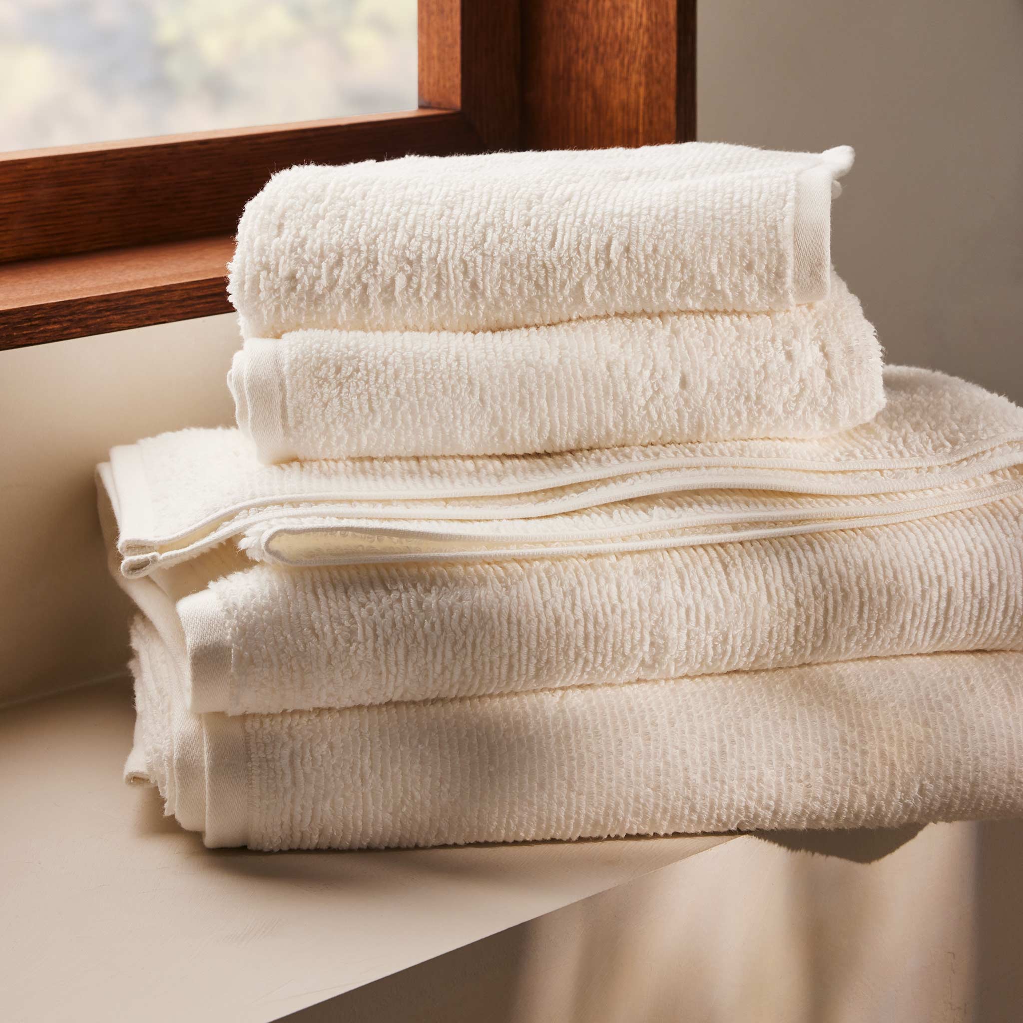 Organic Ribbed Bath Towel Bundle