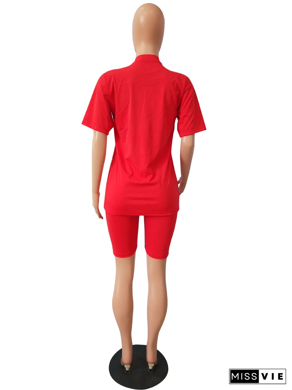 Short Sleeve T Shirt Biker Shorts Tracksuits