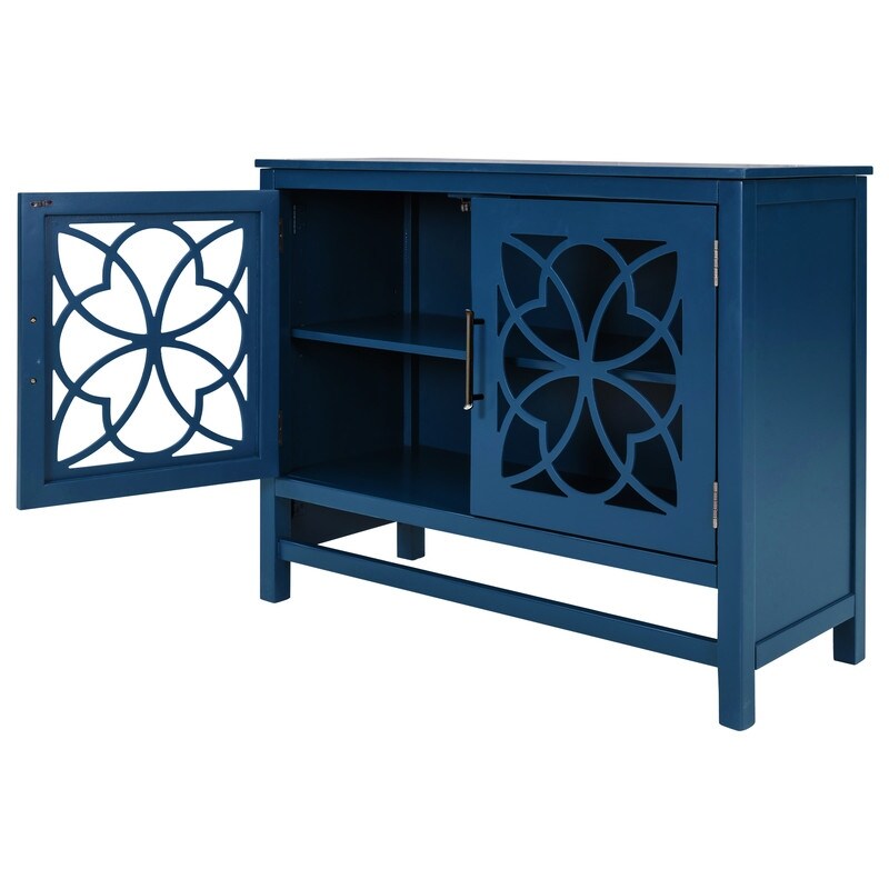 Accent locker with adjustable shelves  French wood sideboard and buffet table